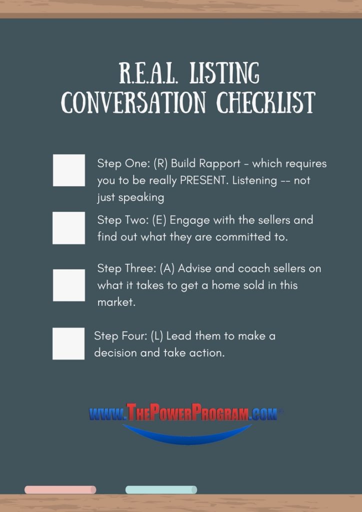 REALListingConversationChecklist Darryl Davis Real Estate Coach
