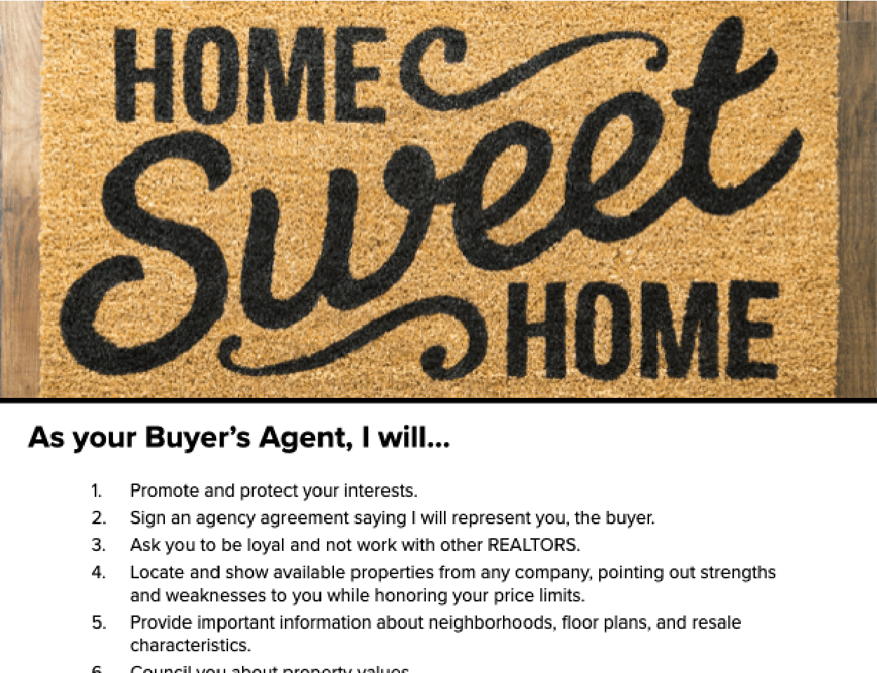 Flyer – As Your Buyer’s Agent, Promise