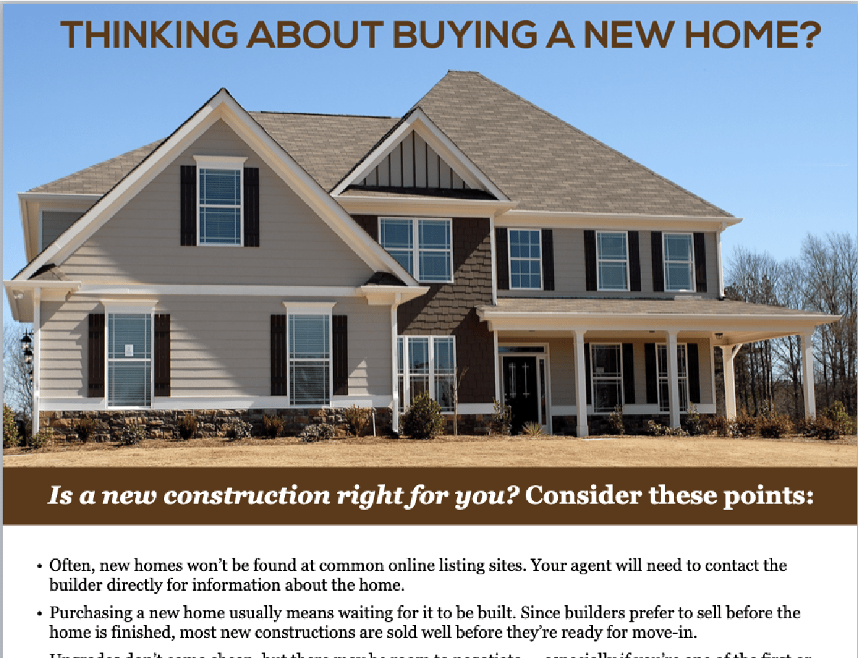 Flyer – New Construction