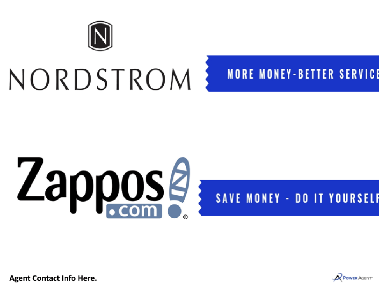 Slide – Analogy – Nordstorm vs. Zappos