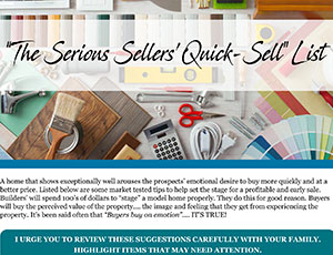 Flyer – The Serious Sellers’ Checklist, 2 pages