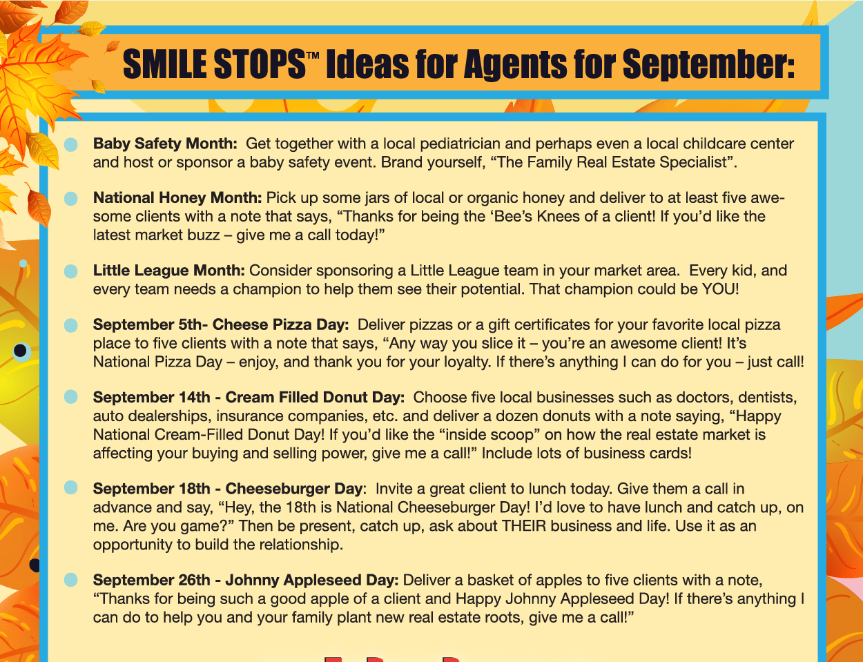 SMILE Stops – 09 September
