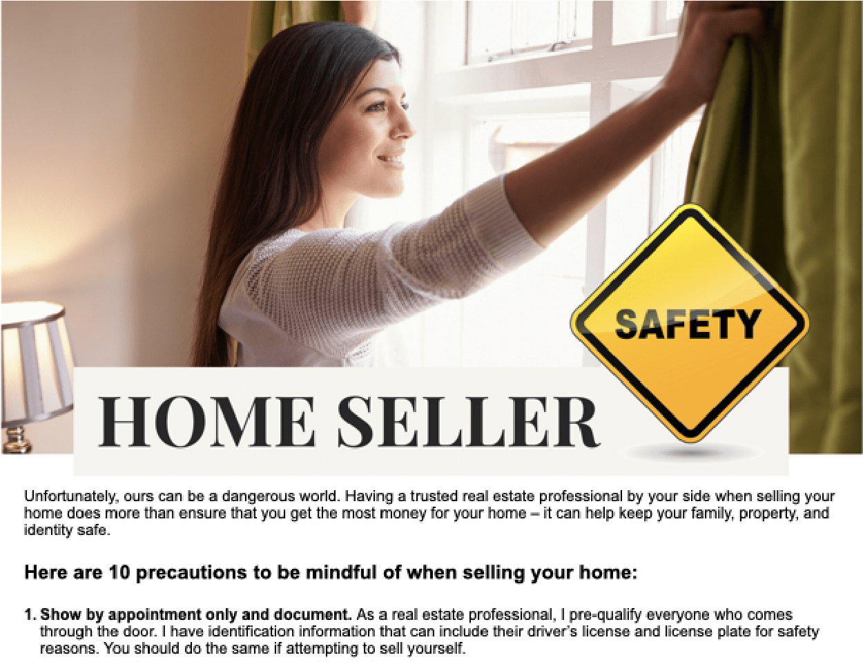 Flyer – Top 10 Home Seller Safety Tips 2