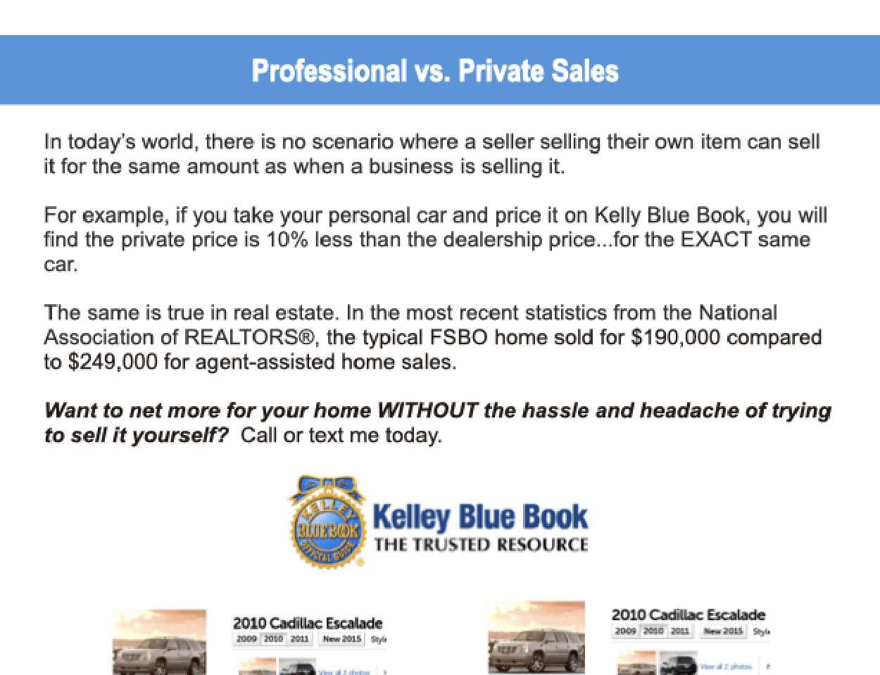 Flyer – Kelly Blue Book Analogy