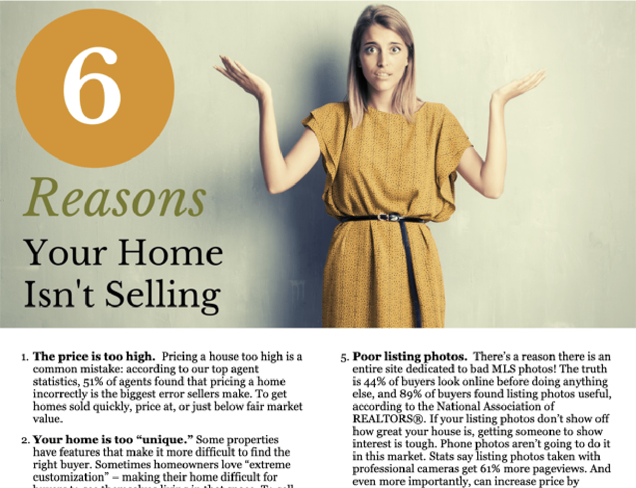 Flyer – 6 Reasons Your House Isn’t Selling