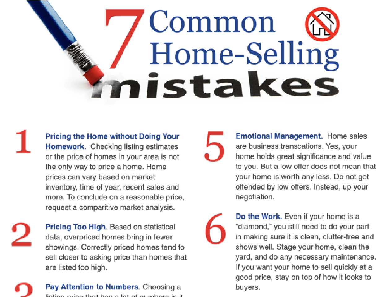 Flyer – 7 Common Home Selling Mistakes