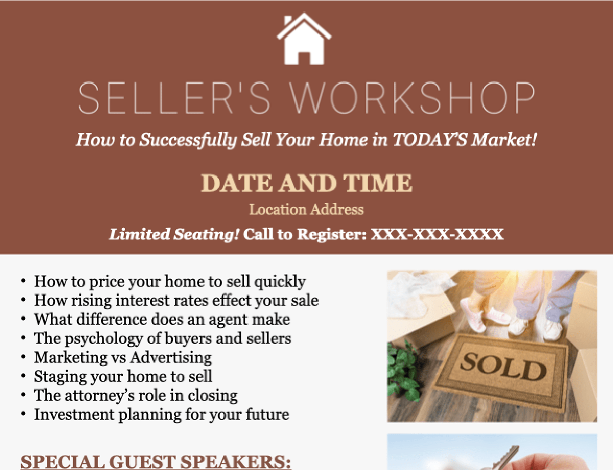 Flyer – Home Sellers Workshop