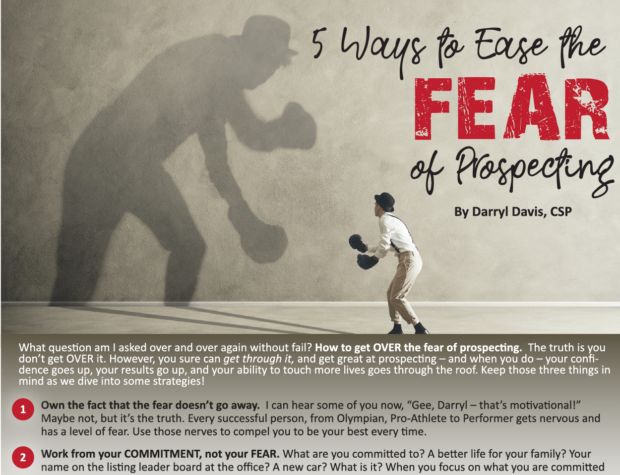 Agent Tips – 5 Ways to Ease the Fear of Prospecting