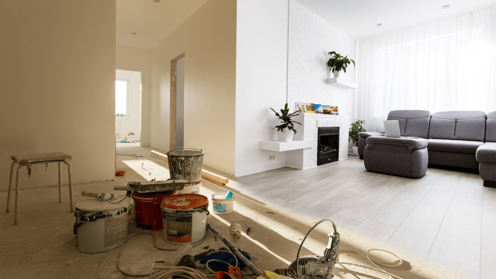inside of a house going through a renovation