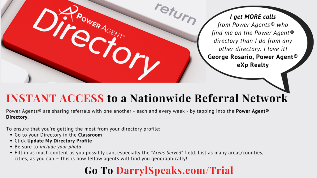 access darryl davis power agent program real estate referral directory