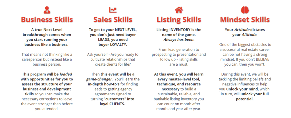 next level 2023 real estate conference and event skills
