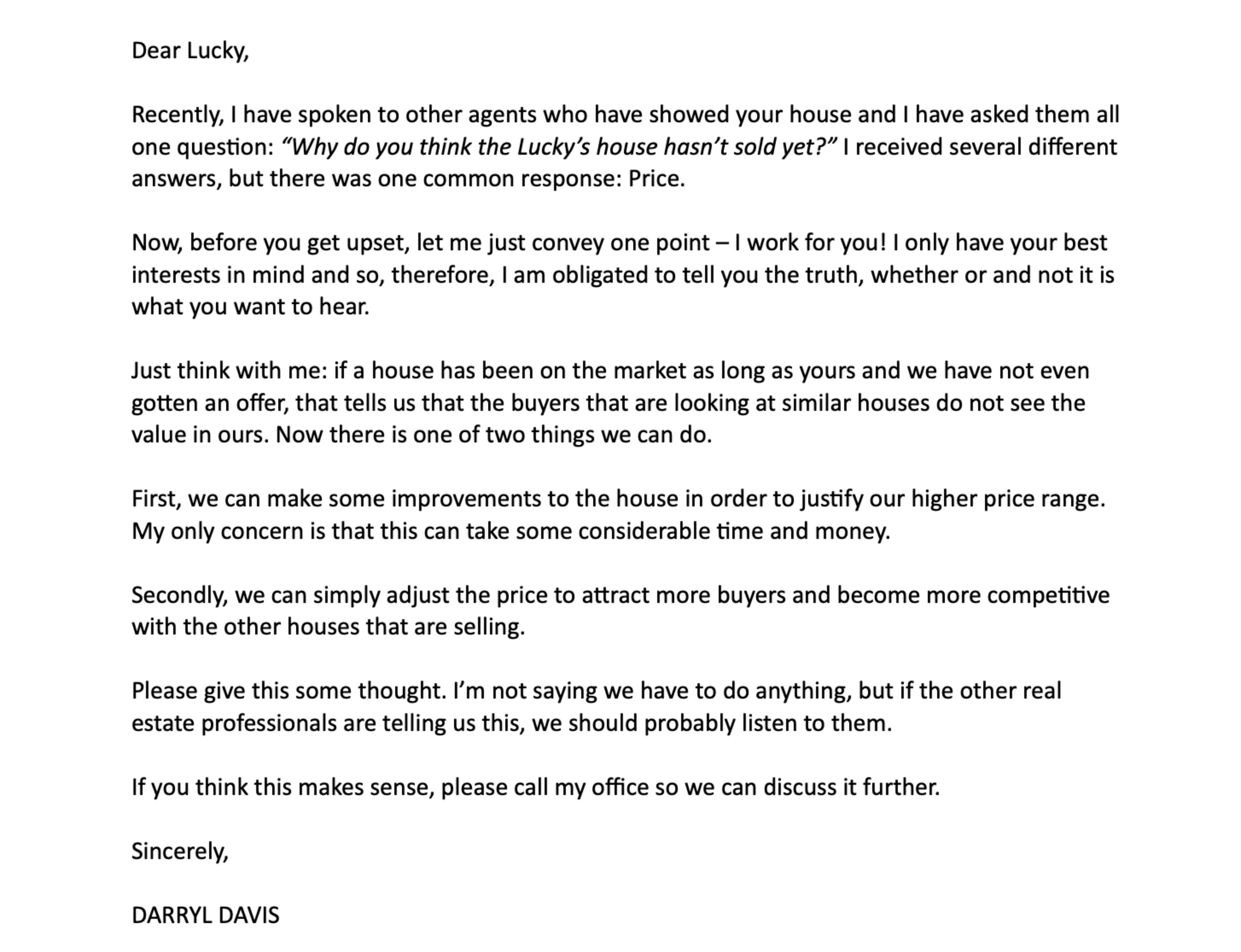 Servicing Sellers Letter – 14