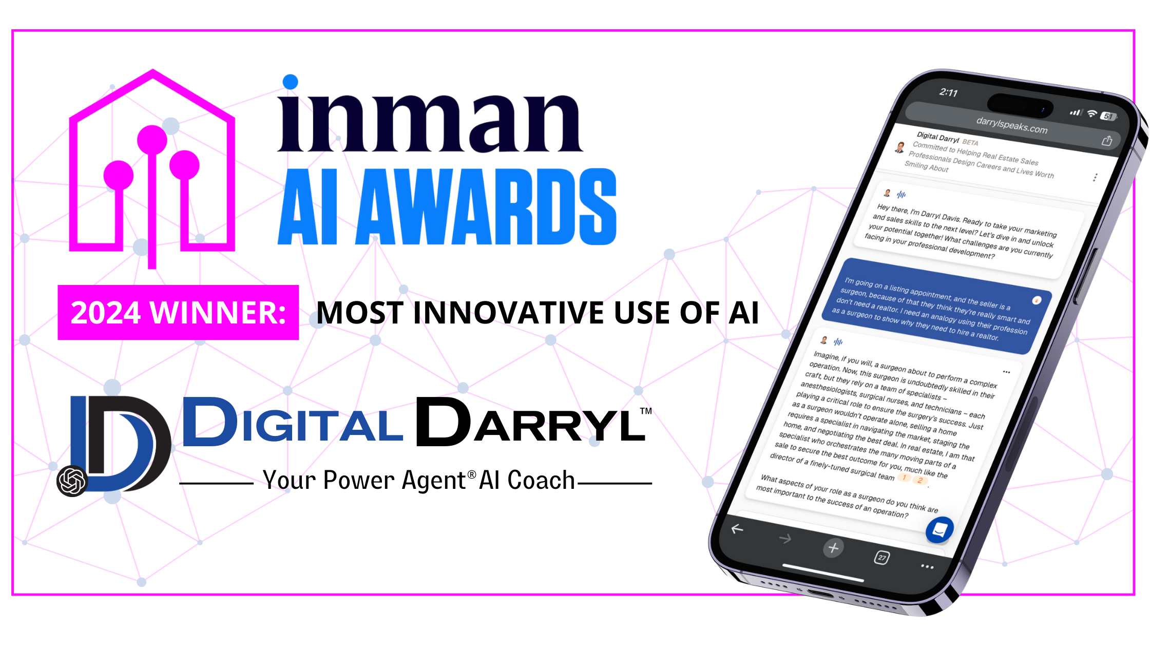 digital darryl wins Inman AI Award