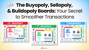 sellopoly buyopoly buildopoly game boards for real estate agents